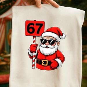 Santa Claus Holiday Sack - Red and White